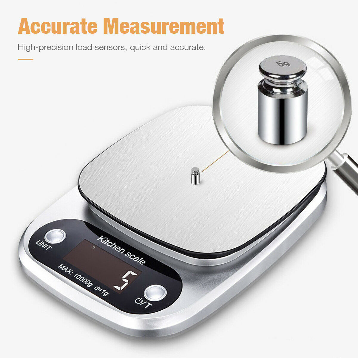 Digital Kitchen Food Scale 22lbs Stainless Stee