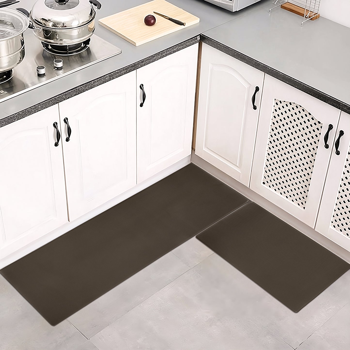 Non-Slip Waterproof Kitchen Floor Mat Set (2pcs)