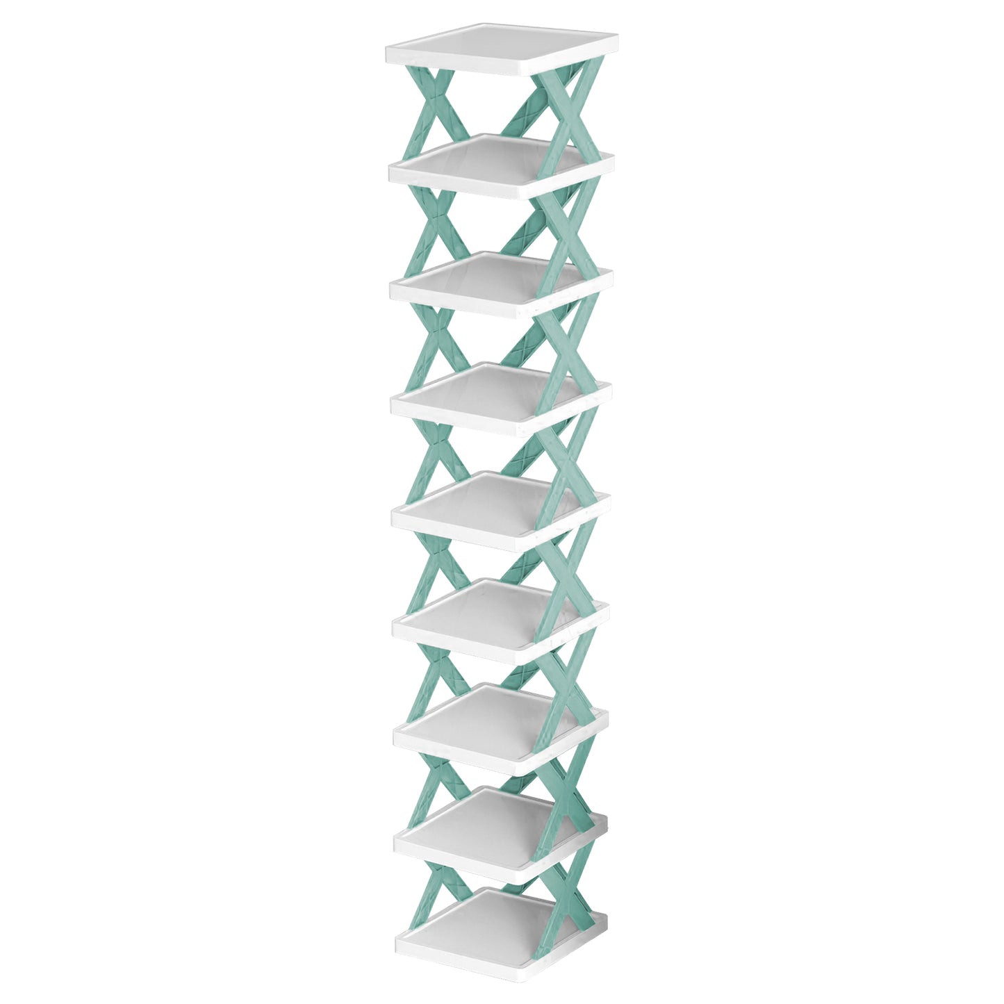 9-Tier Narrow Shoe Rack – Vertical Space-Saving Organizer