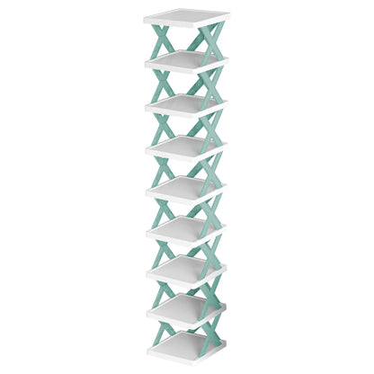 9-Tier Narrow Shoe Rack – Vertical Space-Saving Organizer