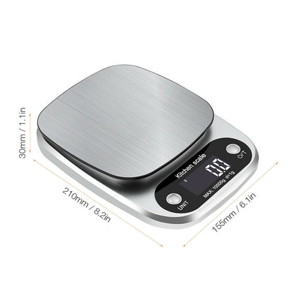Digital Kitchen Food Scale 22lbs Stainless Stee