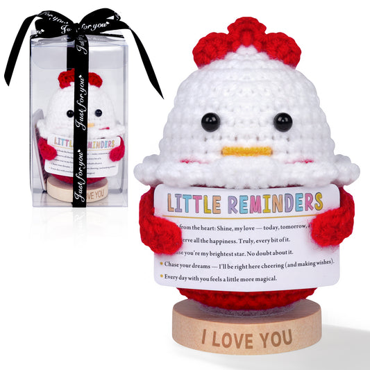 Handmade Crochet animals with Inspirational Messages