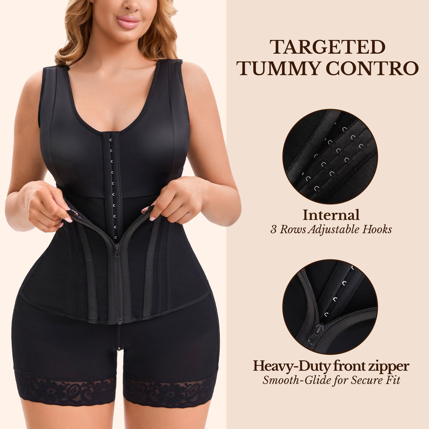 Overbust Full Body Shapewear – Tummy Control & Butt Lifter Compression Garment