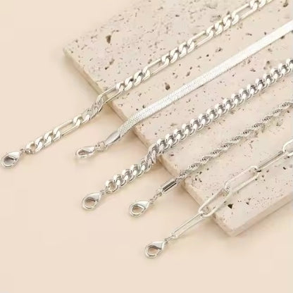 14K Silver Plated Dainty Bracelet Set (5PCS)