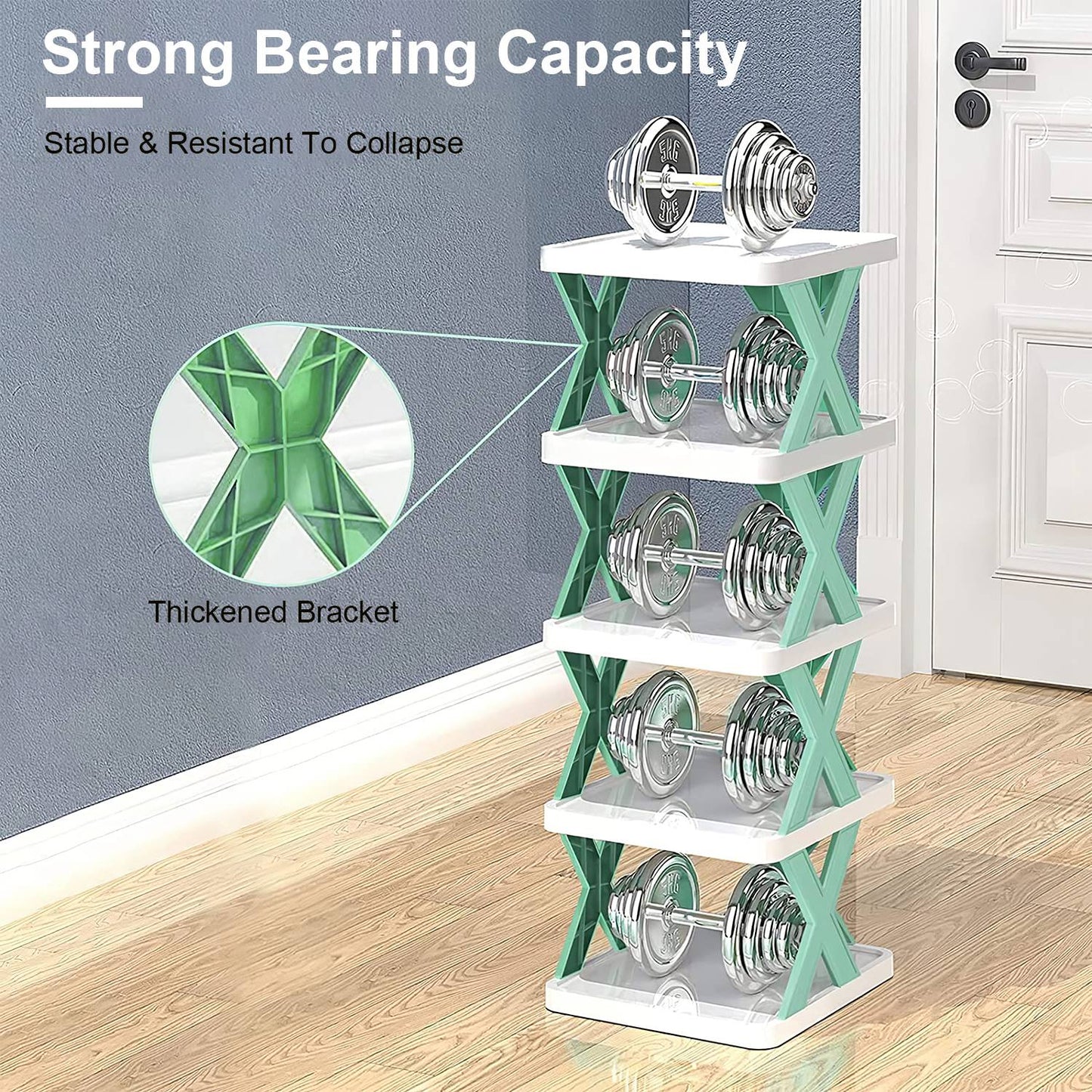 9-Tier Narrow Shoe Rack – Vertical Space-Saving Organizer