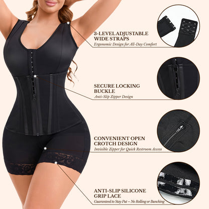 Overbust Full Body Shapewear – Tummy Control & Butt Lifter Compression Garment