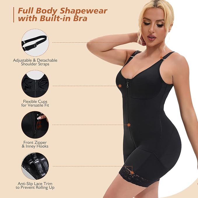 Fajas Colombianas Postpartum Shapewear – Tummy Control Butt Lifter Body Shaper