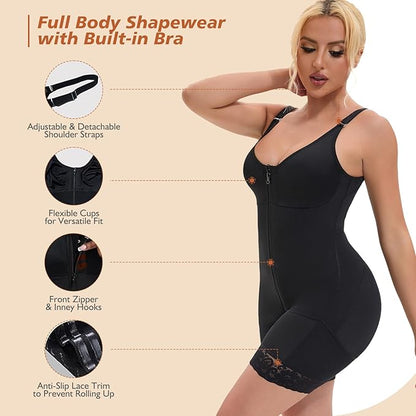 Fajas Colombianas Postpartum Shapewear – Tummy Control Butt Lifter Body Shaper