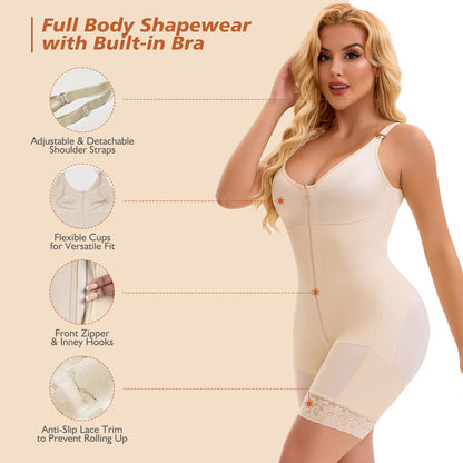 Fajas Colombianas Postpartum Shapewear – Tummy Control Butt Lifter Body Shaper
